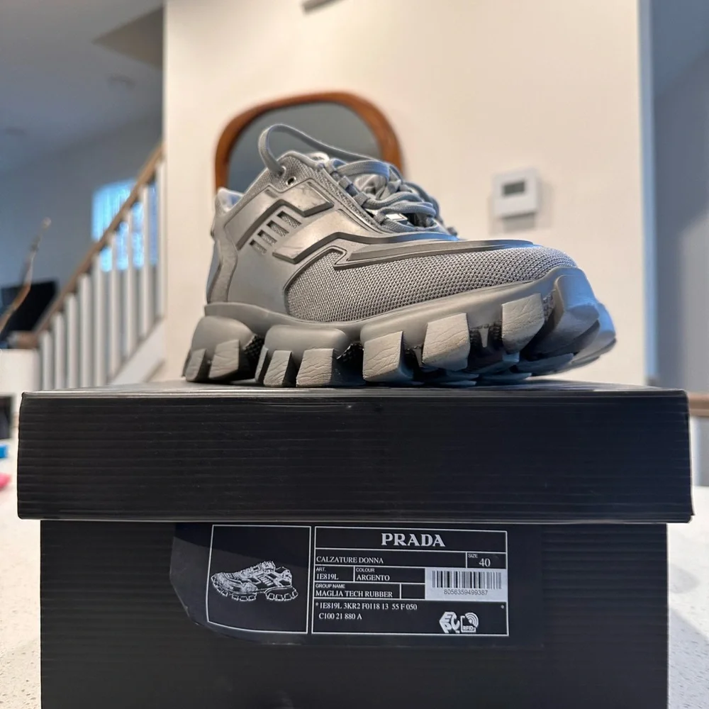 Prada Cloudbust Chunky Sneakers -Silver - Picture 2 of 12